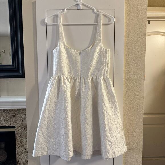 Amanda Uprichard Mabel Fit and Flare Floral Jacquard Mini Dress Size Size Medium - Picture 10 of 16